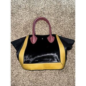 Pour La Victoire Leather and Calf Hair Tote